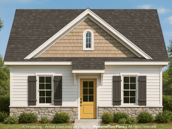 Modern Suburban Garage Plan and Blueprint for House Design