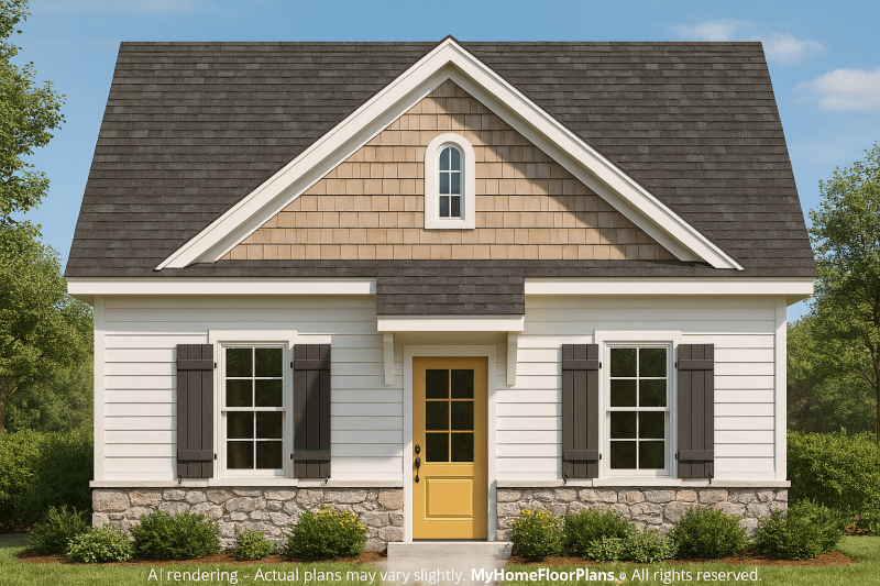 Modern Suburban Garage Plan and Blueprint for House Design
