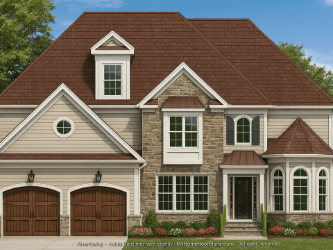 Modern Suburban Home Plan with 4 Beds and Open Floor Plans