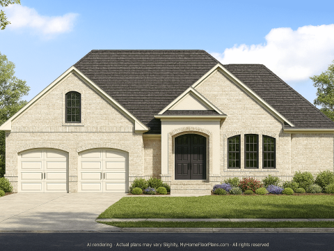 Modern Suburban Home Plan with Blueprint and CAD Designs