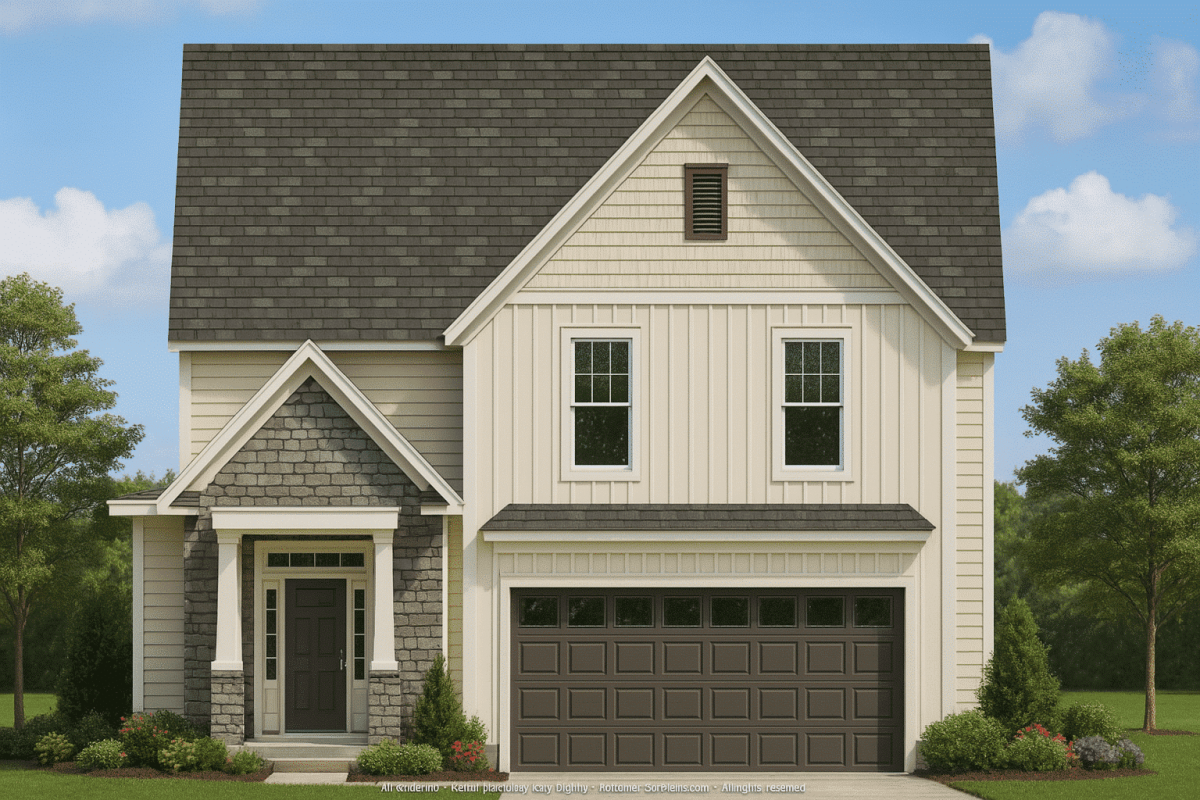 Modern Suburban Home Plan with CAD Blueprints and 2-Story Design