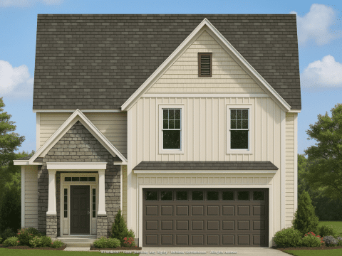 Modern Suburban Home Plan with CAD Blueprints and 2-Story Design