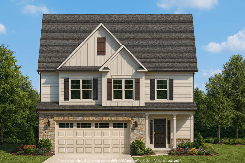Modern Suburban Home Plan with Spacious Floor Design