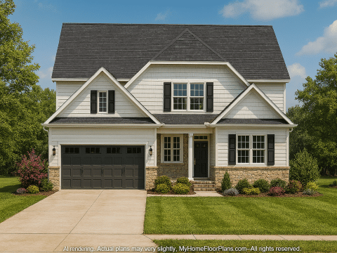 Modern Suburban Home Plan with Spacious Floor Designs