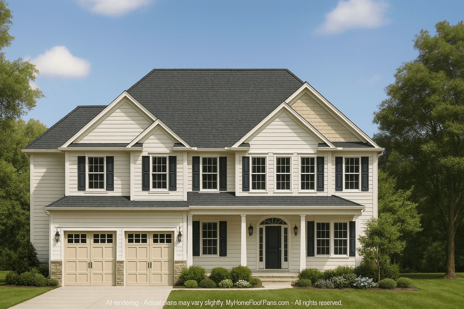 Modern Suburban Home Plan with Spacious Floor Plan & CAD Designs