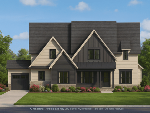 Modern Suburban Home Plan with Spacious Layout and CAD Design