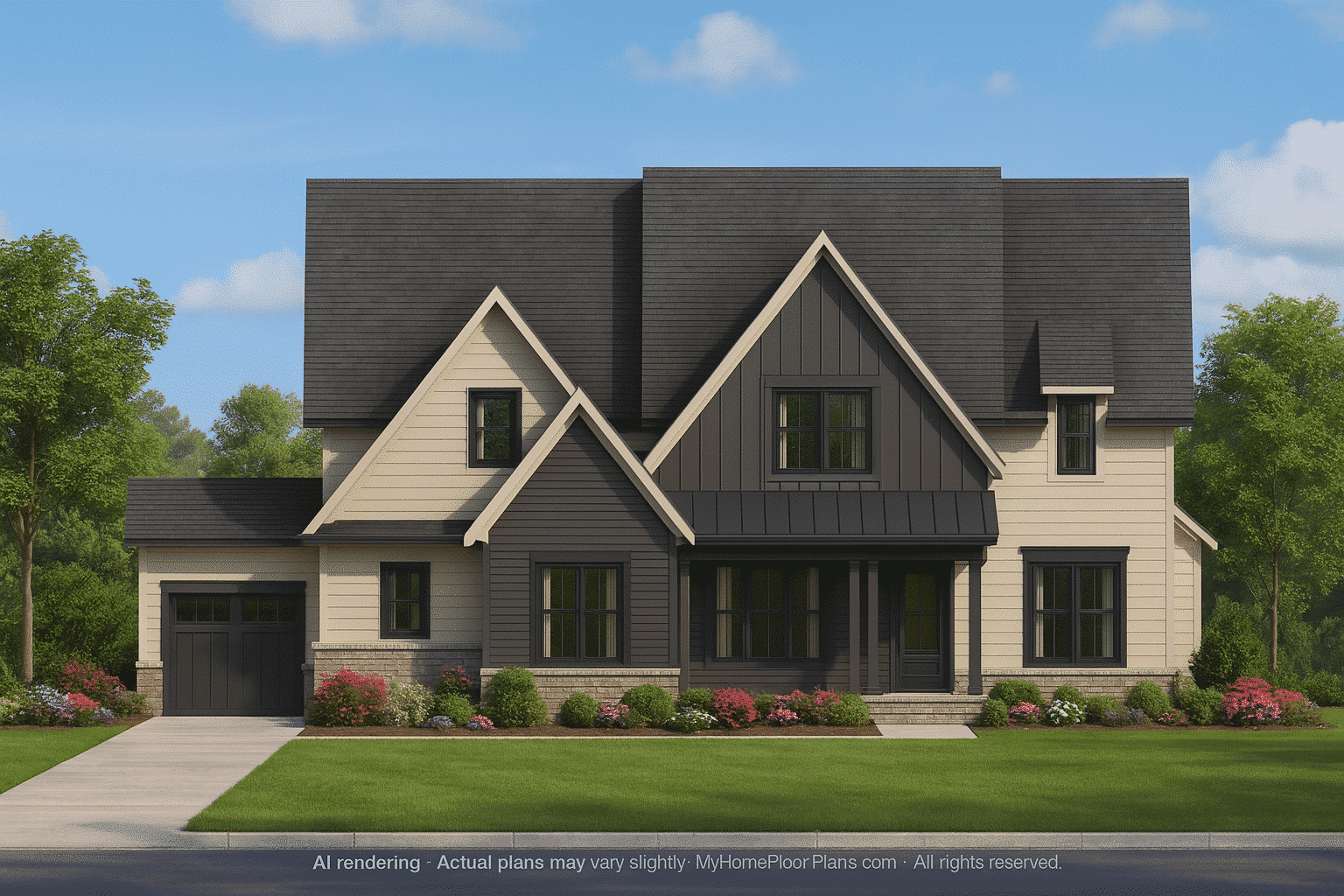 Modern Suburban Home Plan with Spacious Layout and CAD Design