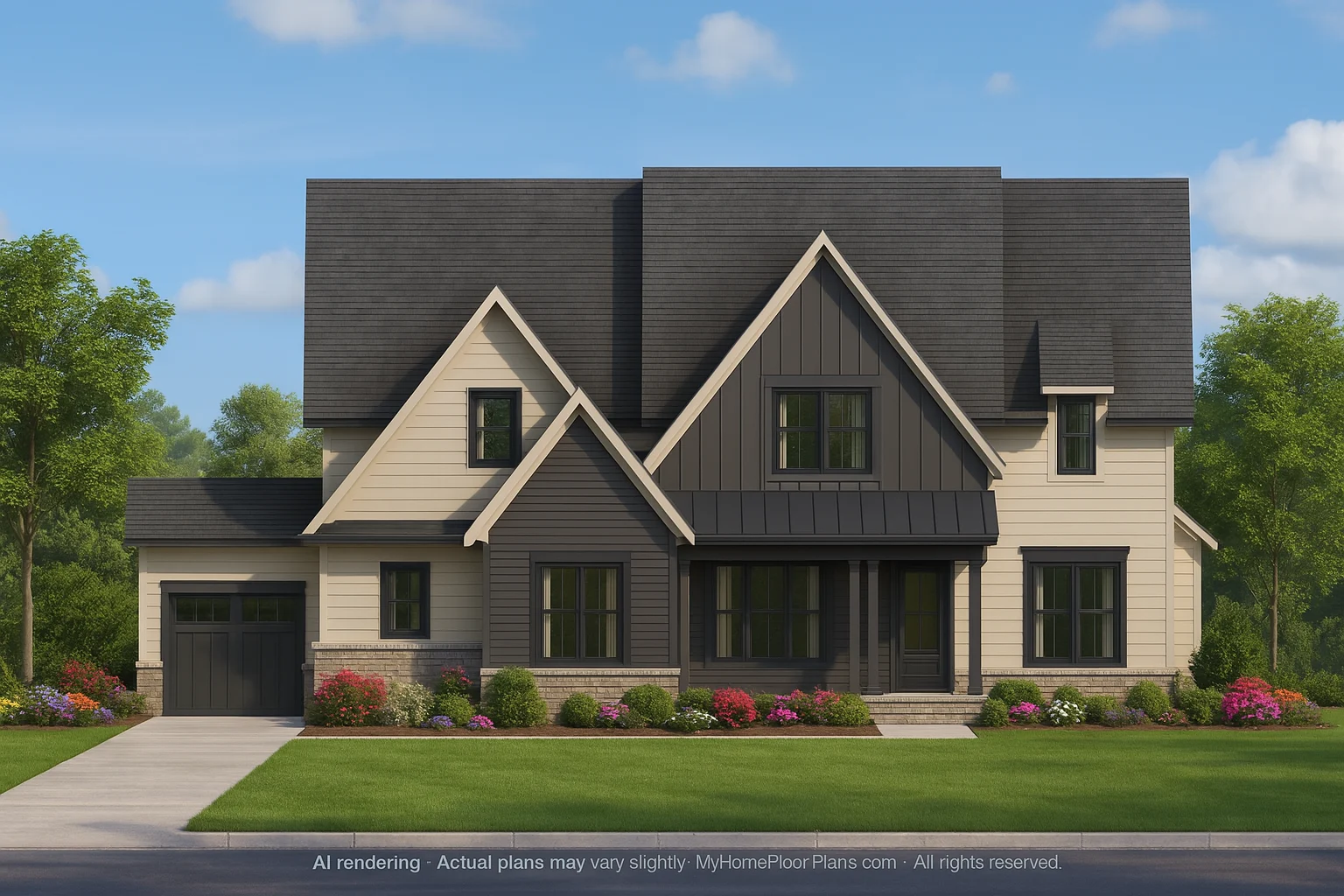 Modern Suburban Home Plan with Spacious Layout and CAD Design