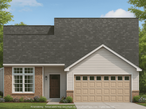 Modern Suburban House Plan with 2 Stories and Open Floor Layout