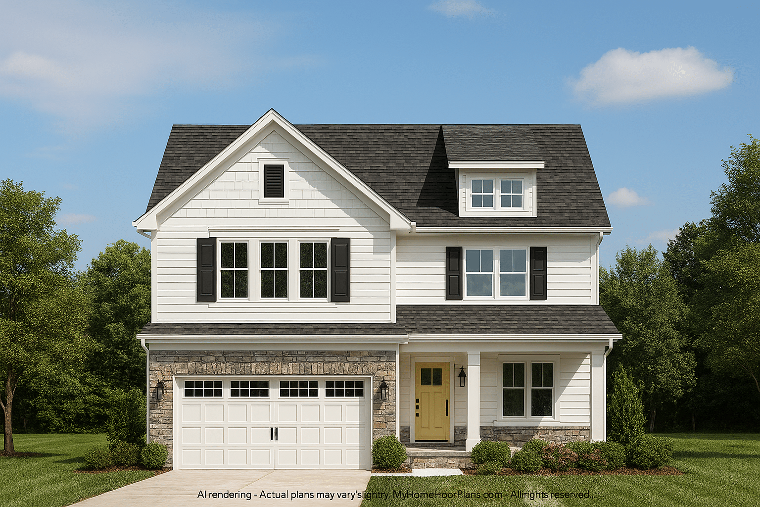 Modern Suburban House Plan with 2,078 Sq Ft and Wraparound Porch