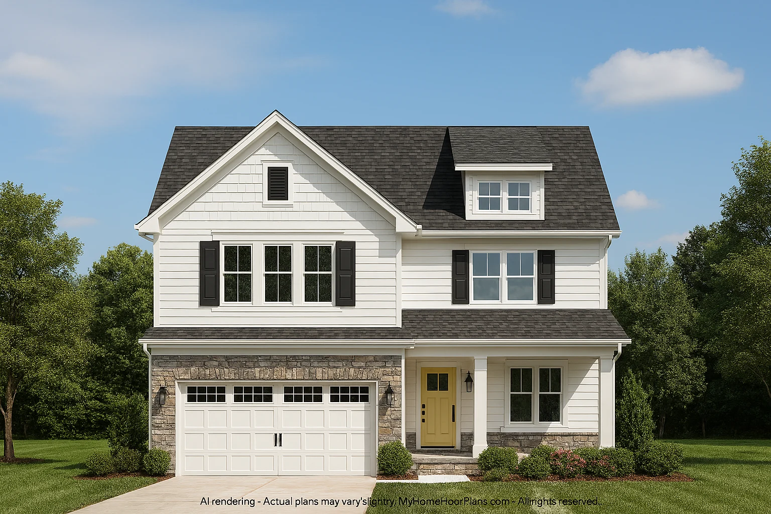 Modern Suburban House Plan with 2,078 Sq Ft and Wraparound Porch