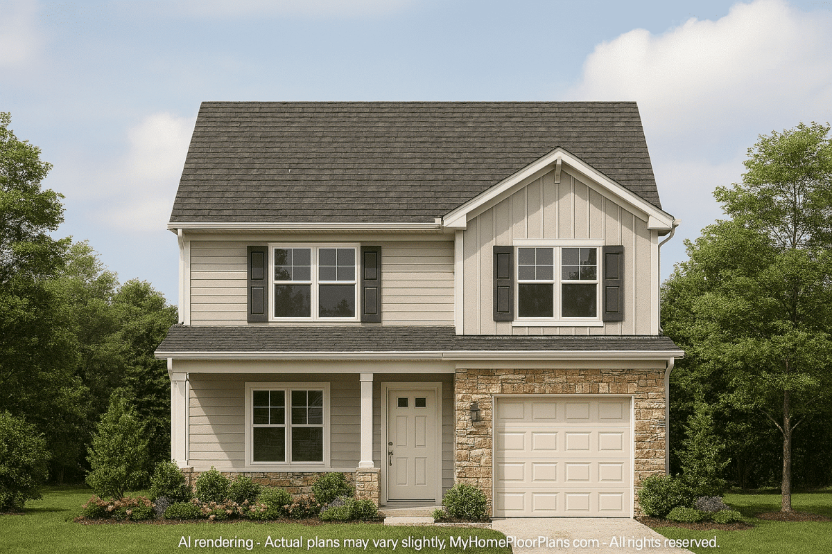 Modern Suburban House Plan with Open Floor Design