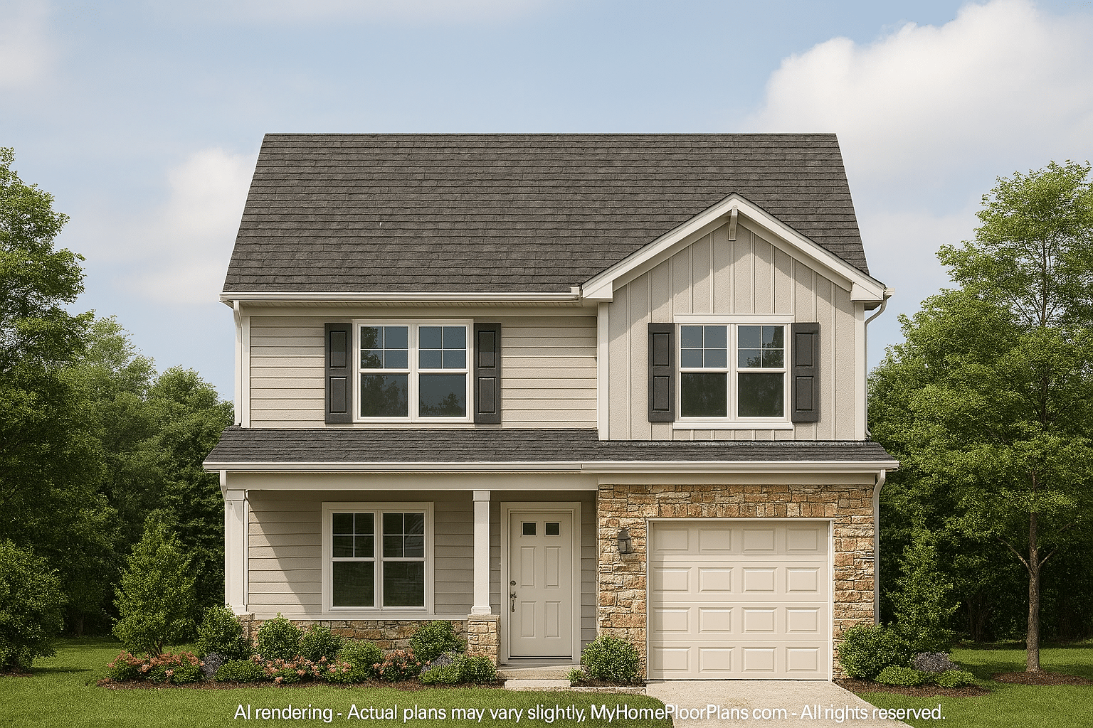 Modern Suburban House Plan with Open Floor Design