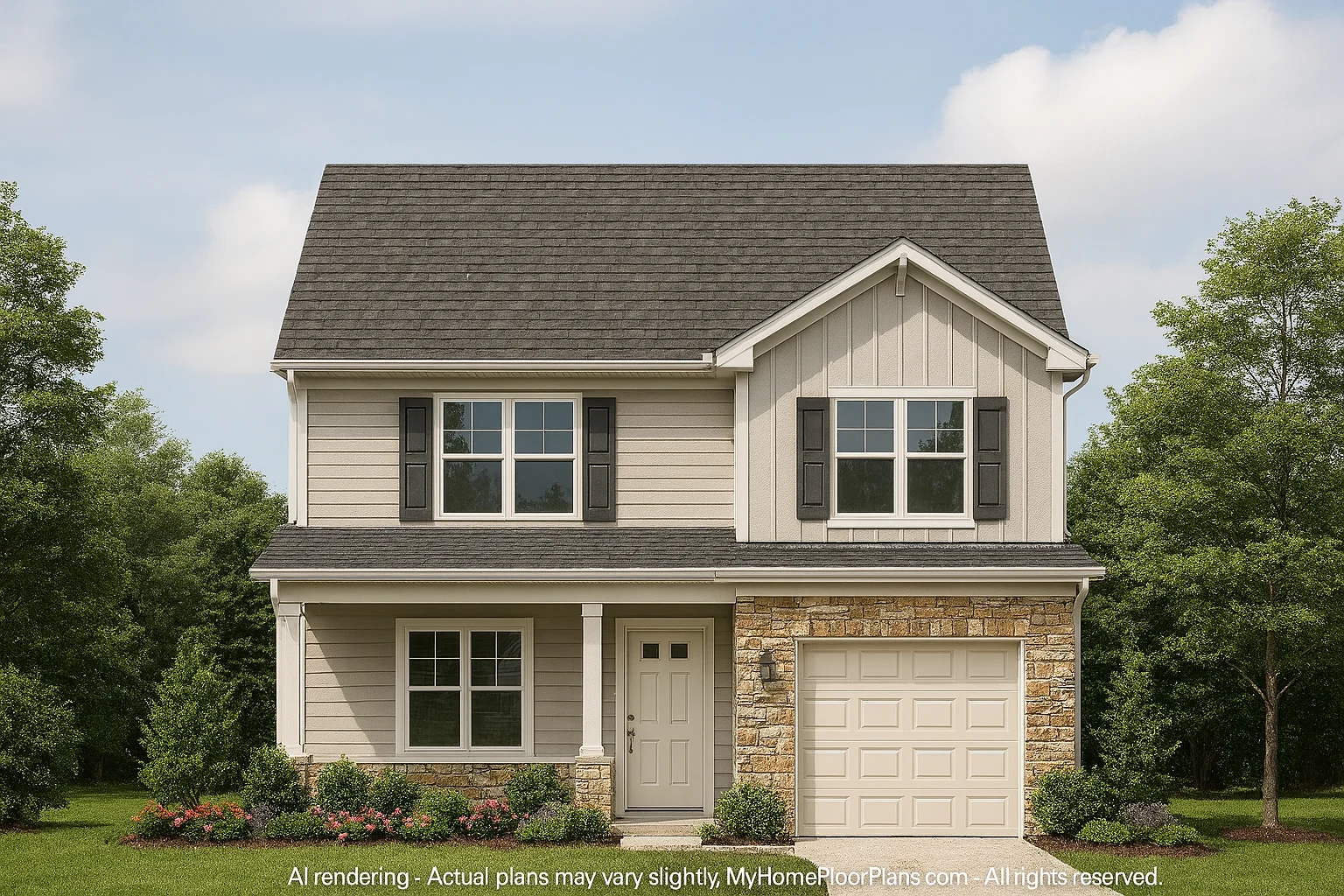 Modern Suburban House Plan with Open Floor Design