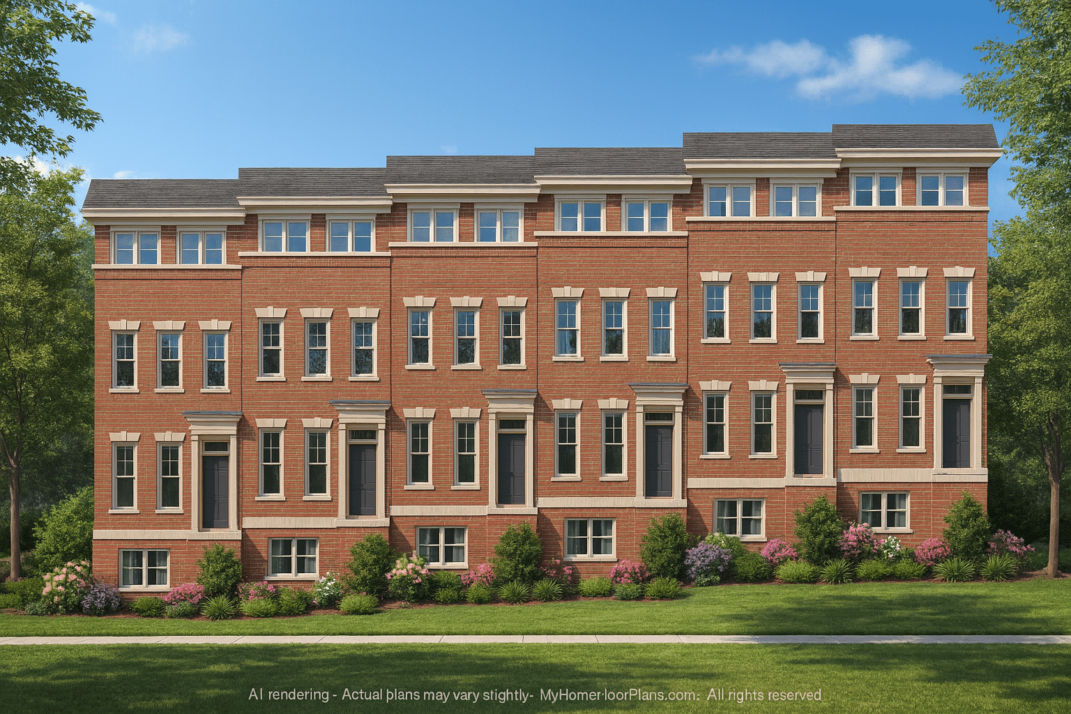 Modern Townhome Floor Plan with CAD Architecture Design