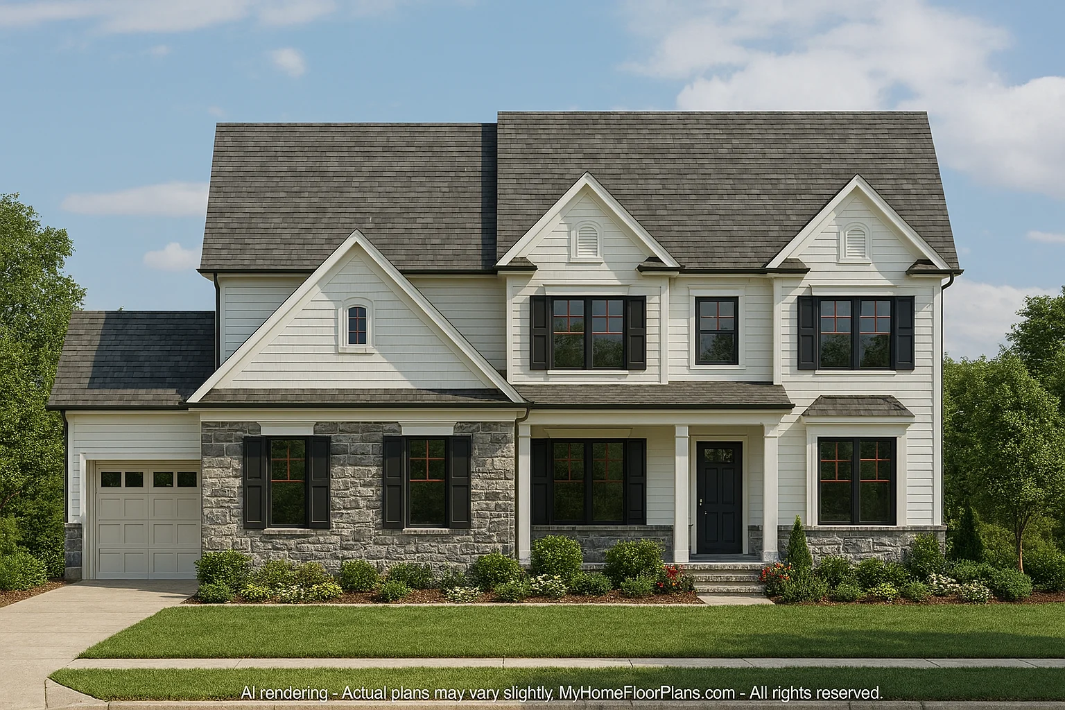 Modern Transitional House Plan with Optional 3rd Floor