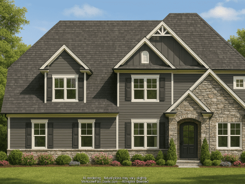 Perfect 2-Story House Plan with 3-Car Garage & Screened Porch