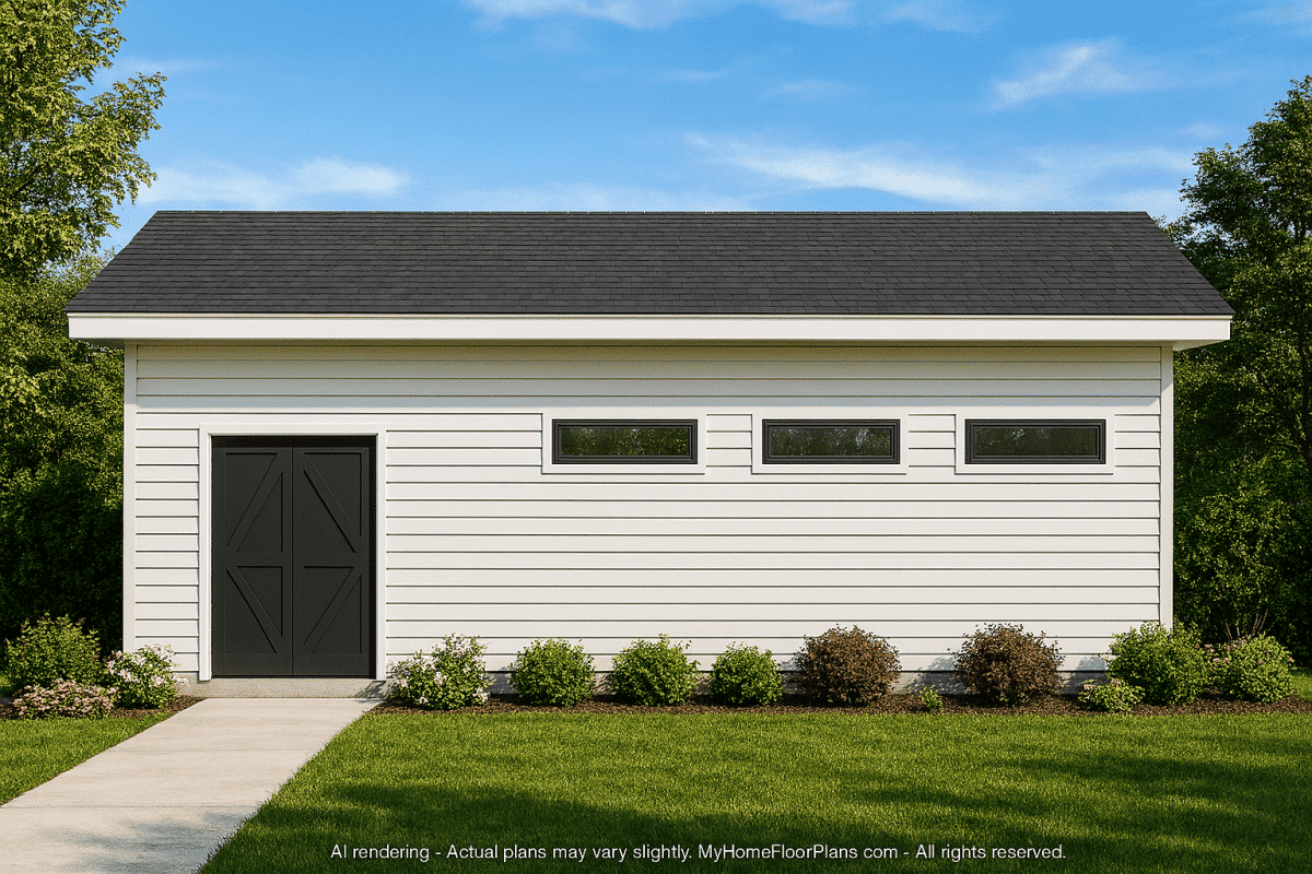 Pool House Floor Plan with Open Layout CAD Home Designs