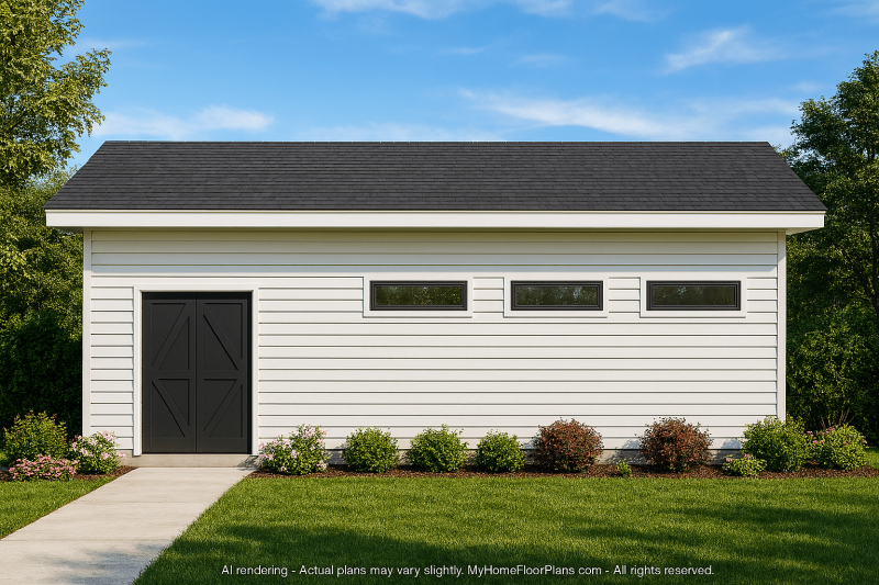 Pool House Floor Plan with Open Layout CAD Home Designs