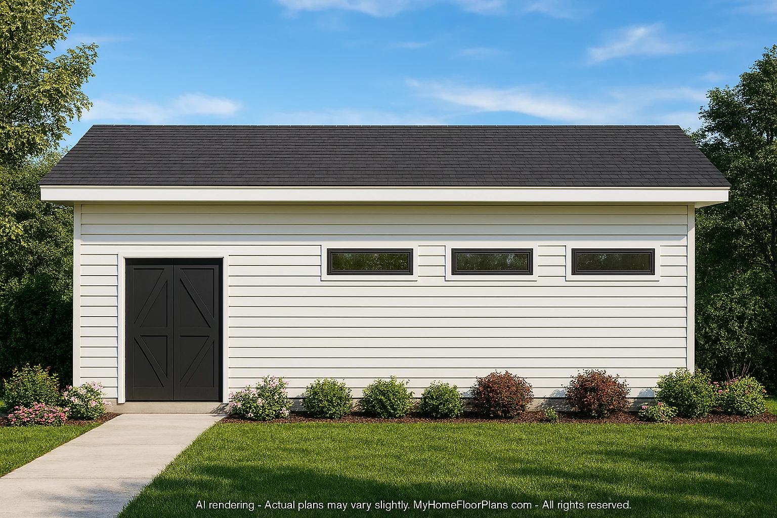 Pool House Floor Plan with Open Layout CAD Home Designs