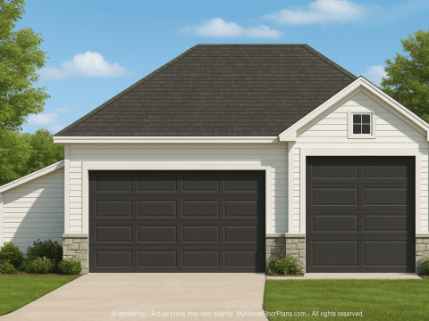 RV Garage Plan with Loft – Spacious Multi-Bay Garage Design