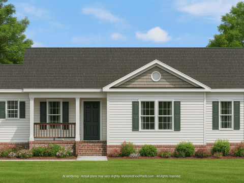 Ranch Style CAD Floor Plan for Dream Home Design and Blueprint