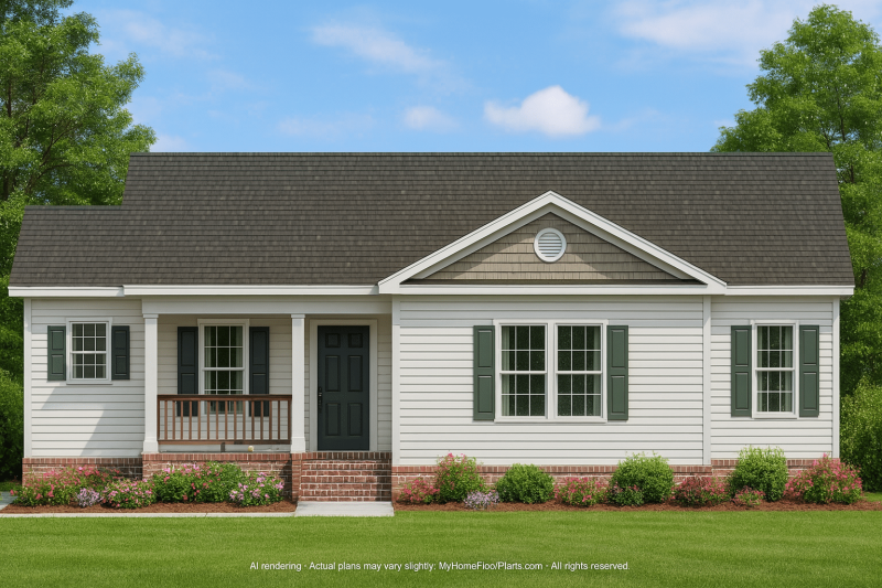 Ranch Style CAD Floor Plan for Dream Home Design and Blueprint