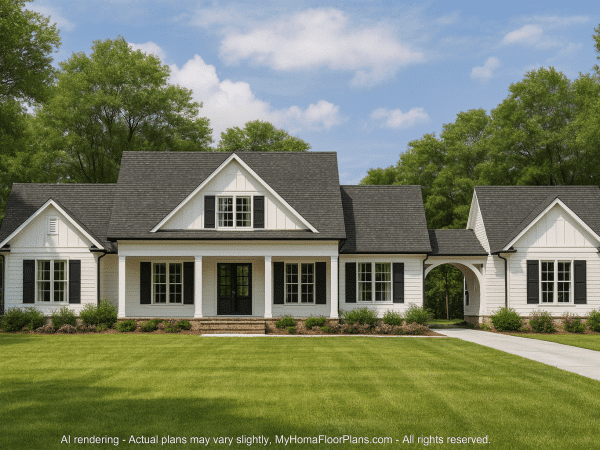 Simple Garage Floor Plan 2-Bay CAD Blueprint for Efficient Storage