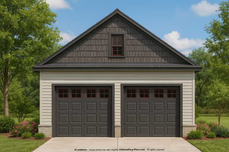 Small Garage Plan With Attic – House Floor CAD Designs