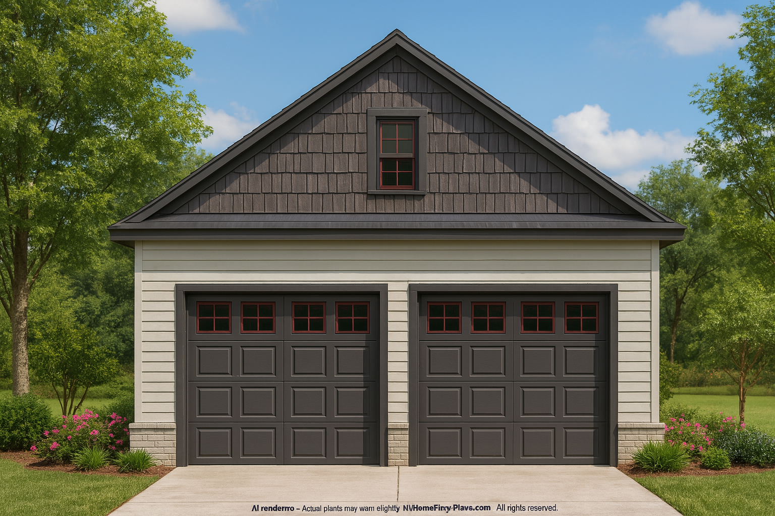 Small Garage Plan With Attic – House Floor CAD Designs