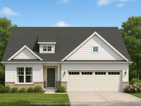 Spacious 1-Story 5-Bedroom House Plan with Modern Craftsman Design