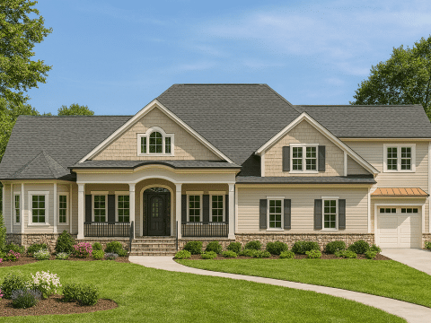 Spacious 1.5 Story Home Plan with Blueprint and CAD Designs