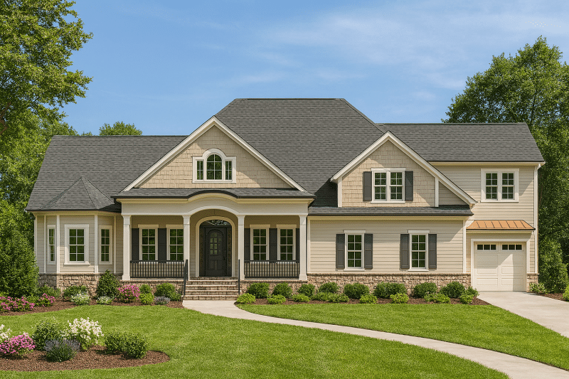 Spacious 1.5 Story Home Plan with Blueprint and CAD Designs