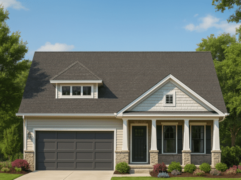 Spacious 1.5-Story House Plan with 4 Elevations & Craftsman Design