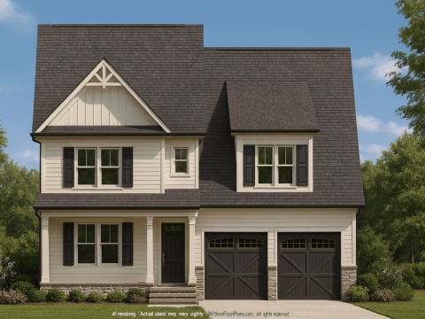 Spacious 2-Story Craftsman Home Plan with CAD Blueprints