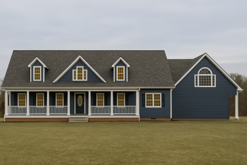 Spacious 2-Story Home Plan with Colonial Revival Architecture