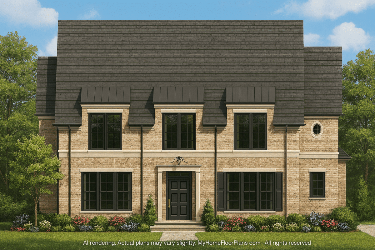 Spacious 2-Story House Plan with Classic American Style