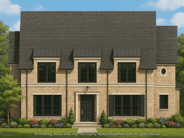 Spacious 2-Story House Plan with Classic American Style