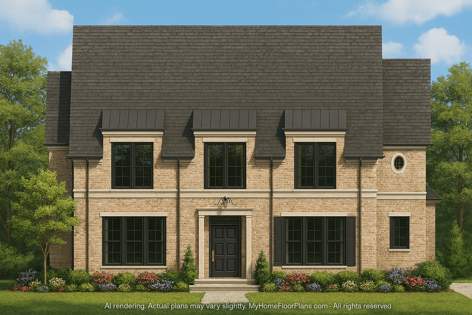 Spacious 2-Story House Plan with Classic American Style