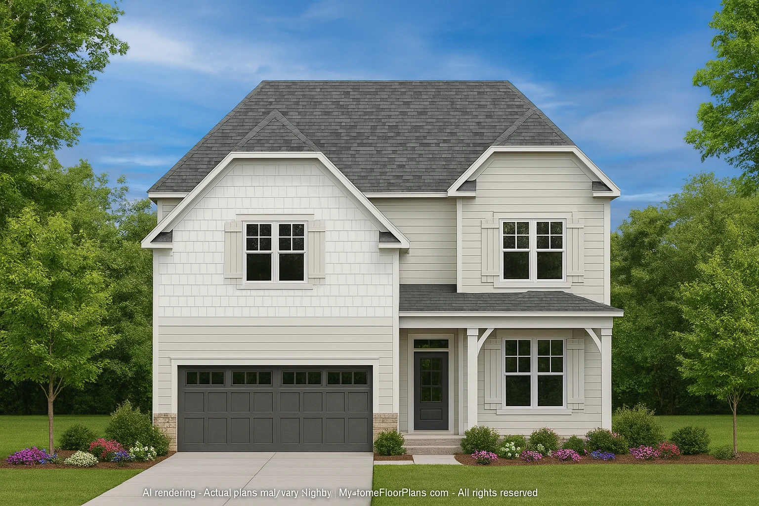 Spacious 2-Story House Plan with Craftsman Architecture