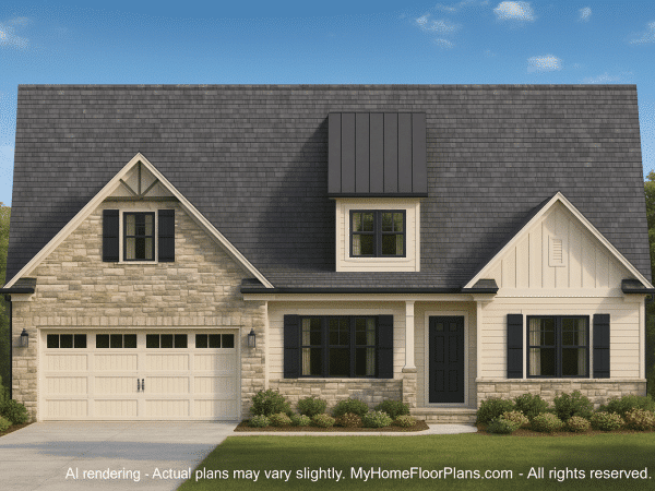 Spacious 2-Story House Plan with Craftsman Charm & Functional CAD Designs