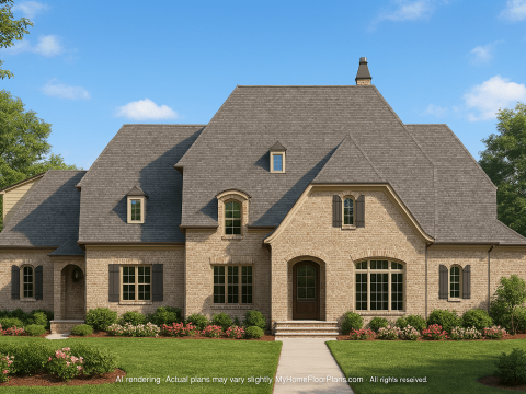Spacious 2-Story House Plan with French Country Design