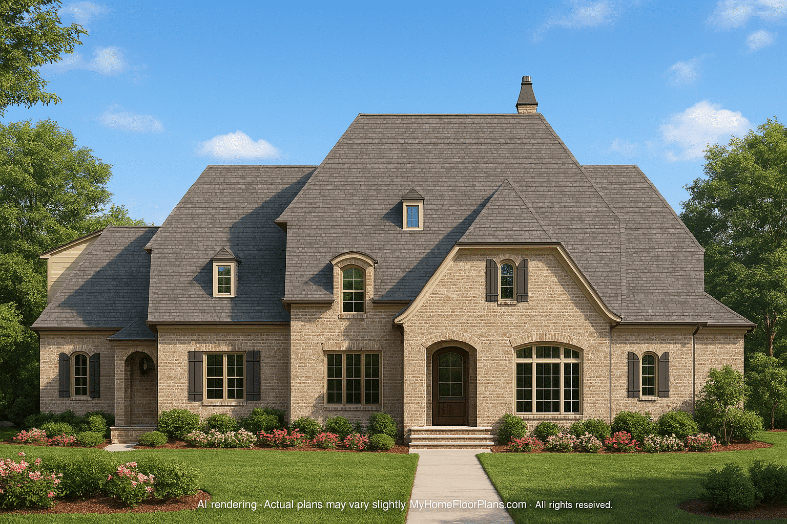 Spacious 2-Story House Plan with French Country Design