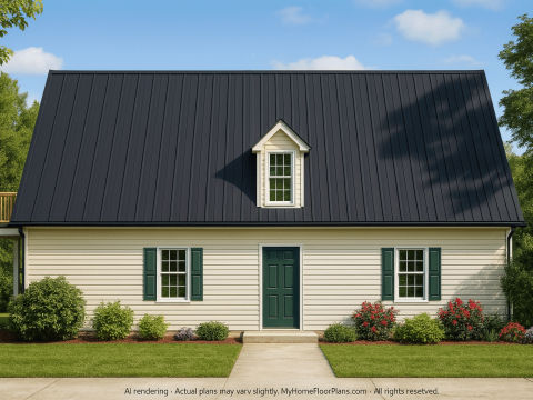 Spacious 2-Story House Plan with Great Room & Balcony Access