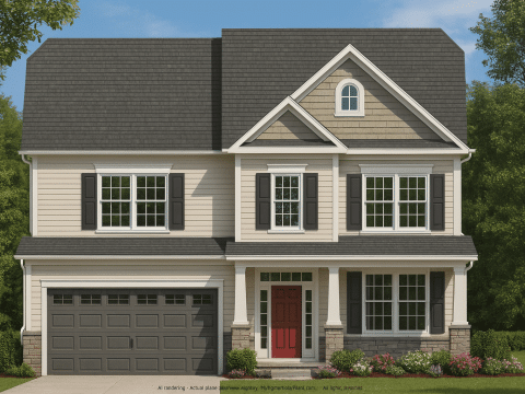 Spacious 2-Story House Plan with Open Floor Layout and Colonial Revival Style