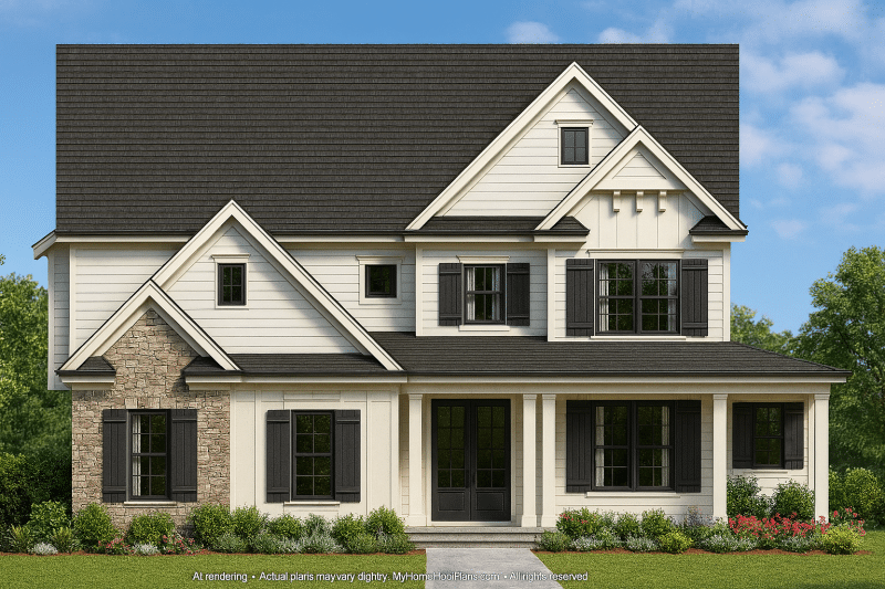 Spacious 2-Story House Plan with Traditional Craftsman Charm