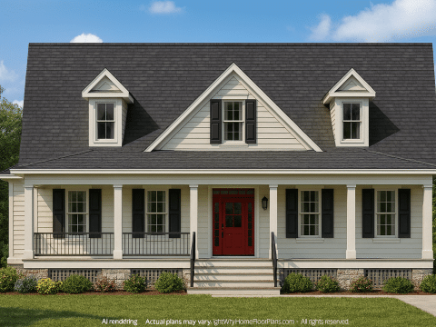 Spacious 2-Story House Plan with Traditional Craftsman Design