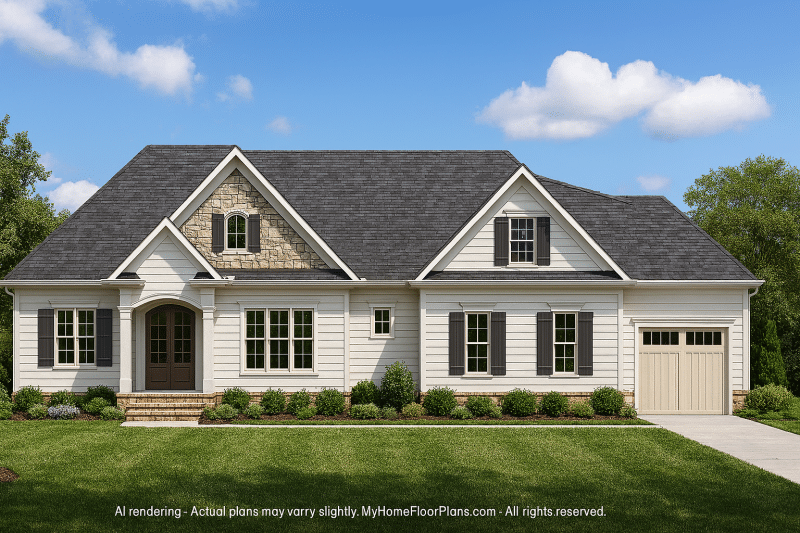 Spacious 2-Story House Plan with Traditional Craftsman Style