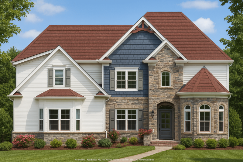 Spacious 2.5-Story House Plan with Vaulted Ceilings and CAD Blueprints