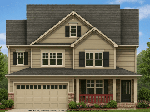 Spacious 3-Floor House Plan with Craftsman Charm and Smart Layout